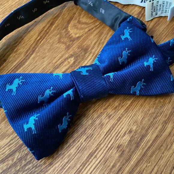Bow Tie Tuesday Mens OS Blue Donkey Print Adjustable Bow Tie Statement Novelty - Picture 2 of 7